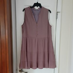 Rokoko V-Neck Tiered Sleeveless Dress, 1X